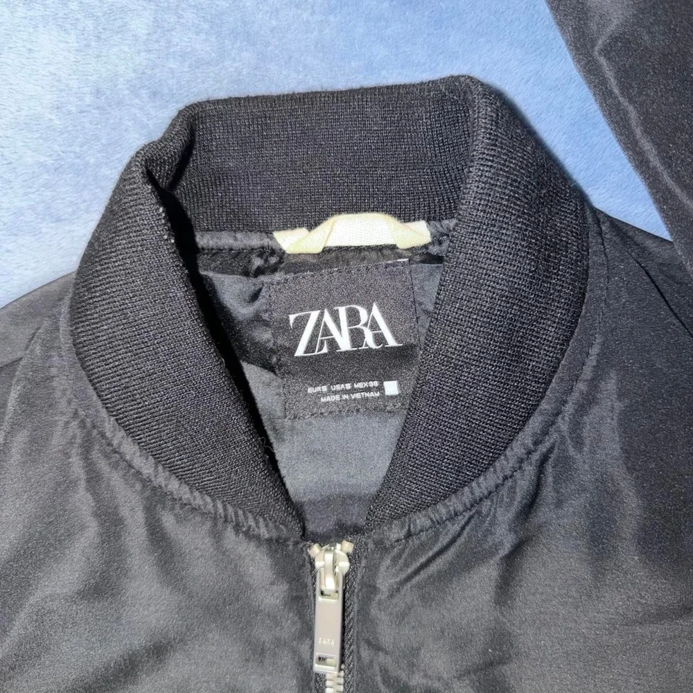 Zara Black Bomber Jacket